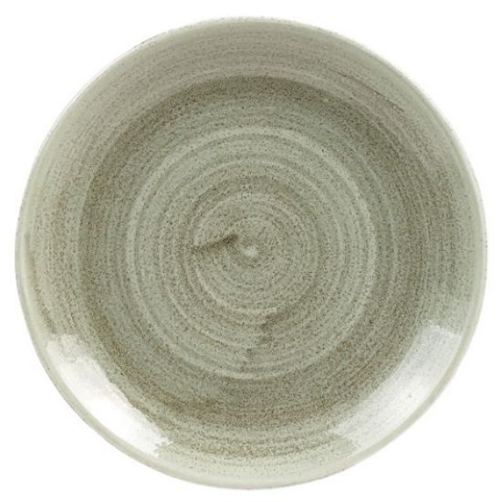 STONECAST COUPE PLATE 6.5" PATINA BURNISHED GREEN (12)