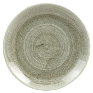 STONECAST COUPE PLATE 6.5" PATINA BURNISHED GREEN (12)