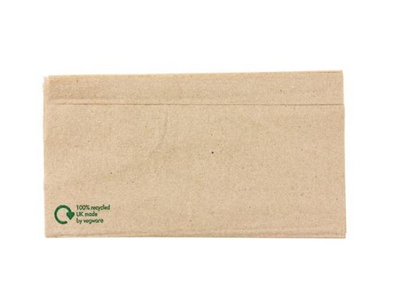 Vegware Kraft Dispenser Napkin Folded Unbleached 33cm 1ply (Pack Of 250)