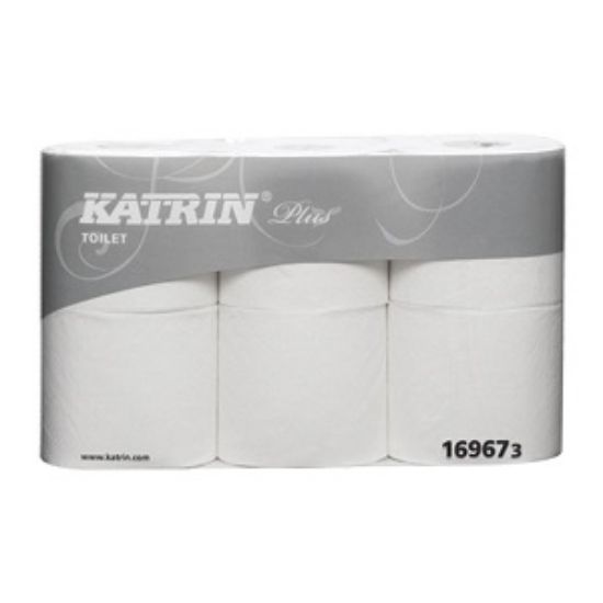 Katrin Plus Luxury Embossed Toilet Roll 143sht 3 Ply Pure (48)  *s