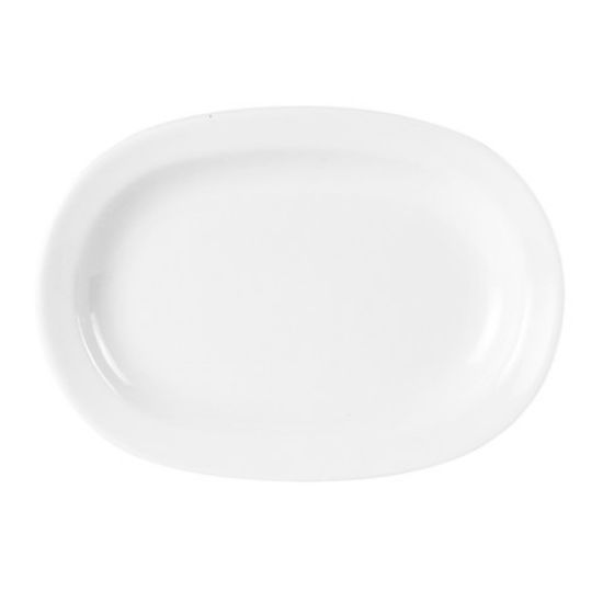Case Of 6 Porcelite Rimmed Deep Oval Plate 10" *p