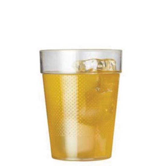 REUSABLE CLEAR PLASTIC GLASS 8OZ x 1