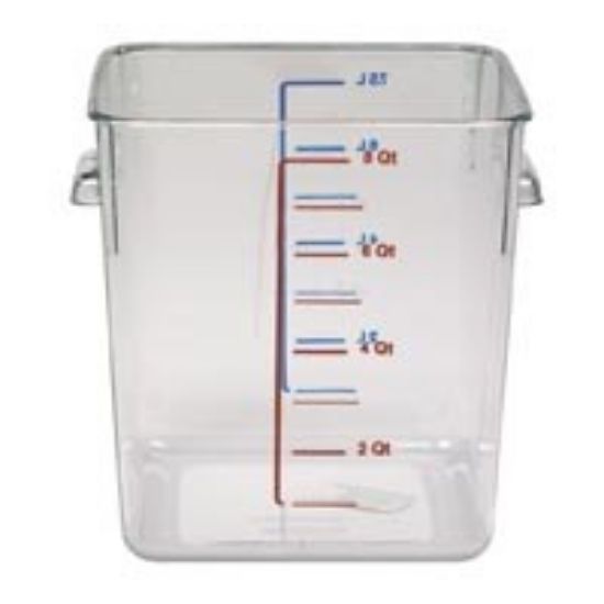Square Space Saving Food/Soup Container 7.6ltr Clear
