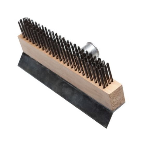 Pizza Oven Brush With Scraper (No Handle)