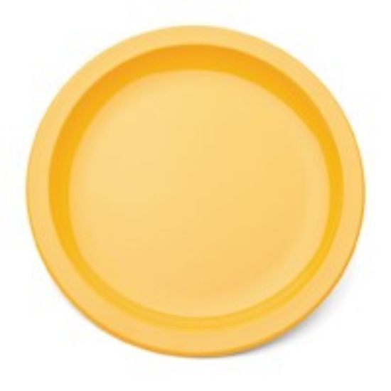 Polycarb Narrow Rim Plate 9" Yellow (12)