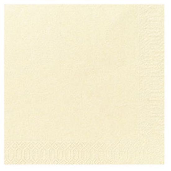 PACK OF 125 DUNI TISSUE DINNER NAPKIN 40CM 2PLY CREAM