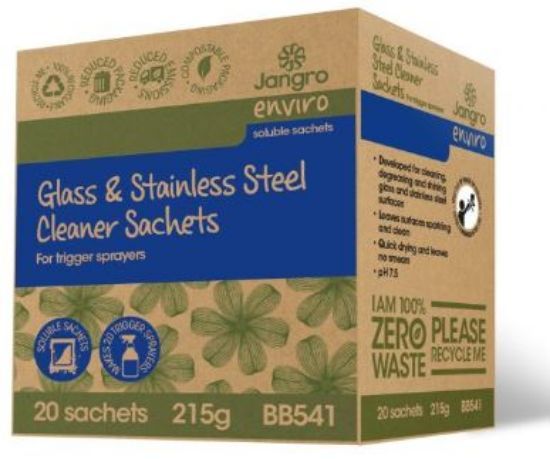 JANGRO ENVIRO GLASS AND ST/ST CLEANER SACHETS FOR TRIGGER SPRAYER (20)