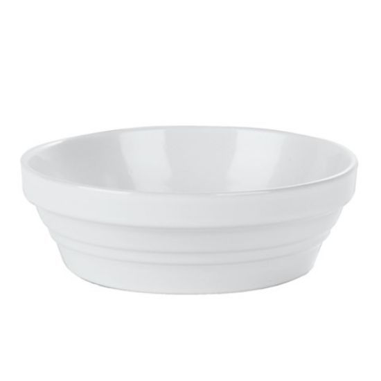 WHITE ROUND BAKING DISH 15cm (12) *p