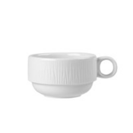 Churchill Bamboo Stacking Cup 7oz White (Case Of 12)