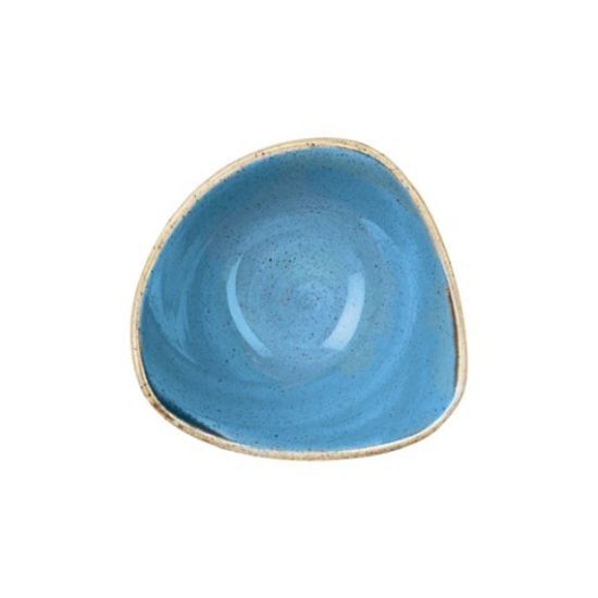 CASE OF 12 STONECAST TRIANGULAR BOWL 6" CORNFLOWER BLUE
