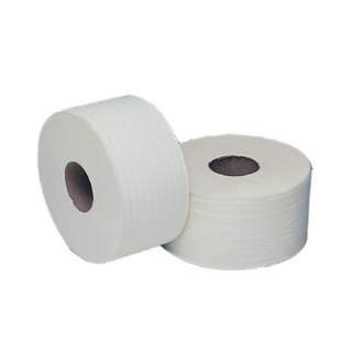 Jangro Premium Pure Mini Jumbo Toilet Roll 200m 2¬" Core 2 Ply (Case of 12)