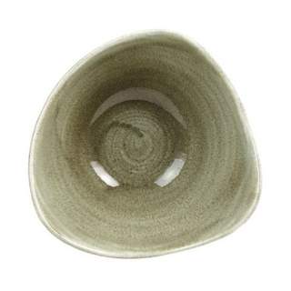 STONECAST TRIANGLE BOWL 6" PATINA BURNISHED GREEN (12)