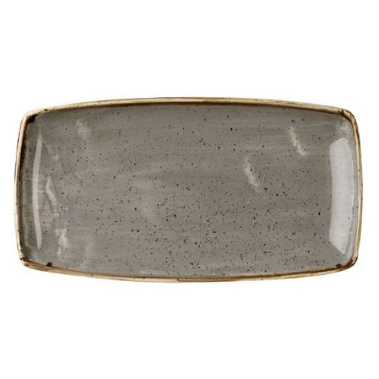 Curchill Stonecast Squared Oblong Plate 13.75" Peppercorn Grey (Case Of 6)