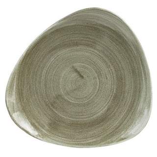 STONECAST TRIANGLE PLATE 9" PATINA BURNISHED GREEN (12)
