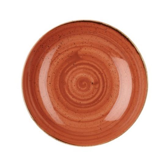 CASE OF 6 STONECAST COUPE BOWL LARGE 12" SPICED ORANGE