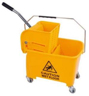 Microspeedy Flat Mop Bucket And Wringer Yellow 20ltr