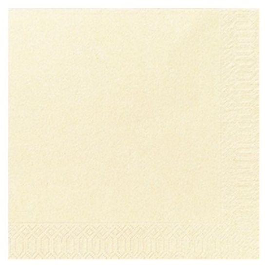 PACK OF 125 DUNI TISSUE DINNER NAPKIN 40CM 3PLY CREAM
