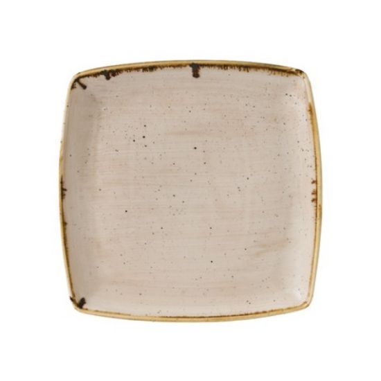 STONECAST NUTMEG CREAM DEEP SQUARE PLATE 10.5" (6)