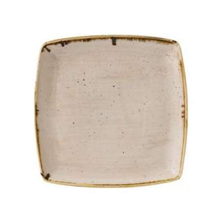STONECAST NUTMEG CREAM DEEP SQUARE PLATE 10.5" (6)