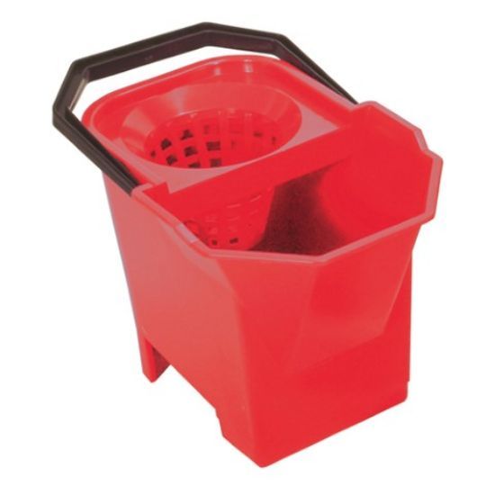 Bulldog Mop Bucket C/W Handle Sieve And Grid 6ltr Red