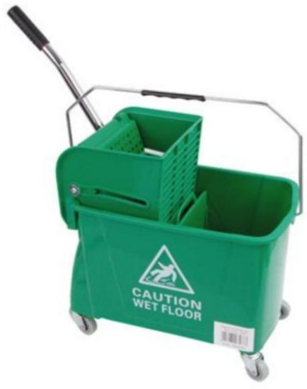 Microspeedy Flat Mop Bucket And Wringer Green 20ltr