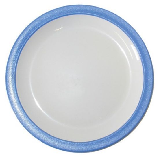 DUO POLYCARB PLATE 6.75" WITH BLUE RIM (12)