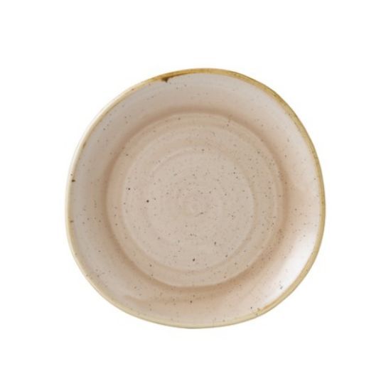 STONECAST NUTMEG CREAM ORGANIC ROUND PLATE 8.25" (12)