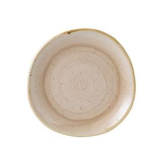 STONECAST NUTMEG CREAM ORGANIC ROUND PLATE 8.25" (12)