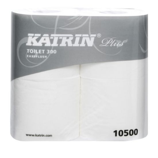 KATRIN PLUS 300 SHEET TOILET ROLL EASY FLUSH      4 PACK 2 (20)