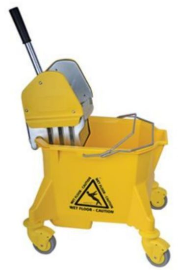 COLOUR CODED 23LTR COMBO UNIT WITH METAL WRINGER YELLOW