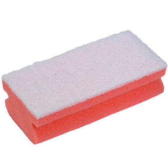 Soft Easigrip Sponge Scouring Pad Pink / White (Pack of 10)