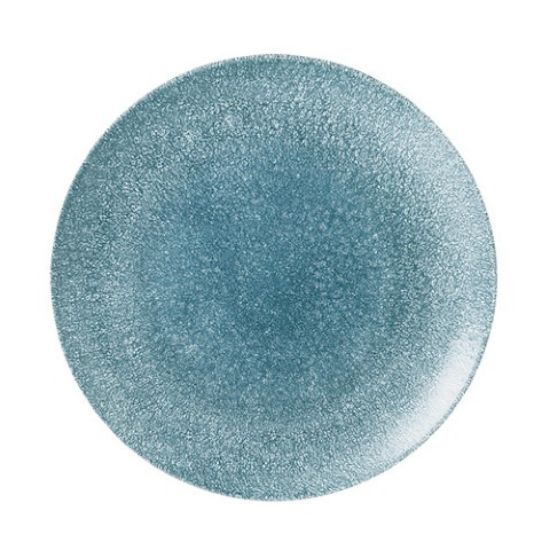 RAKU TOPAZ BLUE COUPE PLATE 10.25" (12)