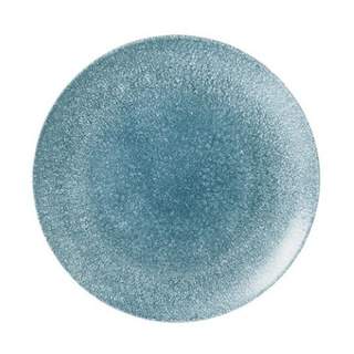RAKU TOPAZ BLUE COUPE PLATE 10.25" (12)