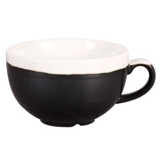 Churchill Monochrome Cappuccino Cup 8oz Onyx Black (Case Of 12)