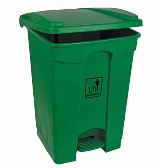 45ltr Green Pedal Bin H610XL400xw405