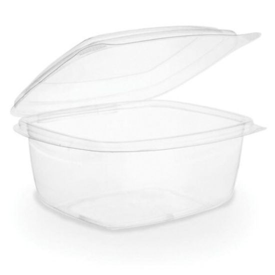 Vegware PLA Hinged Lid Deli Container 16oz (Pack Of 50)