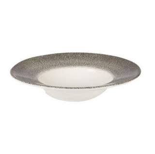 RAKU QUARTZ BLACK WIDE RIM BOWL 9.5" 10oz (12) *P