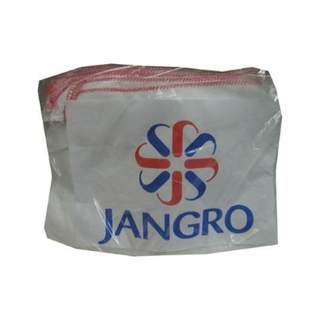 Jangro White Dishcloth With Red Edge 12x16" (10)