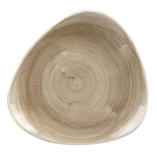 STONECAST TRIANGLE PLATE 9" PATINA ANTIQUE TAUPE (12)