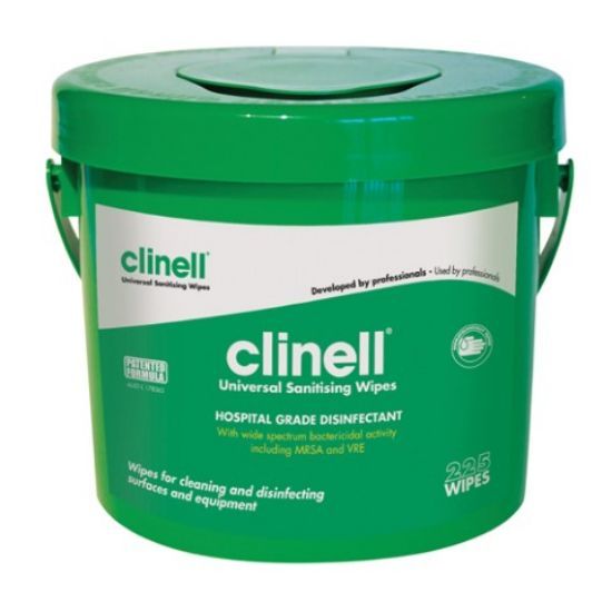 Clinell Universal Sanitising Wipes Bucket (225) *s