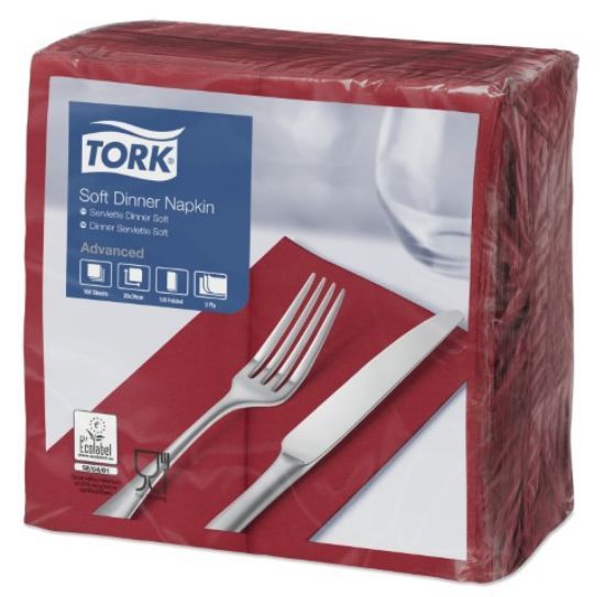 Bordeaux Red Dinner Napkin 8 Fold 3ply  (Pack of 100)