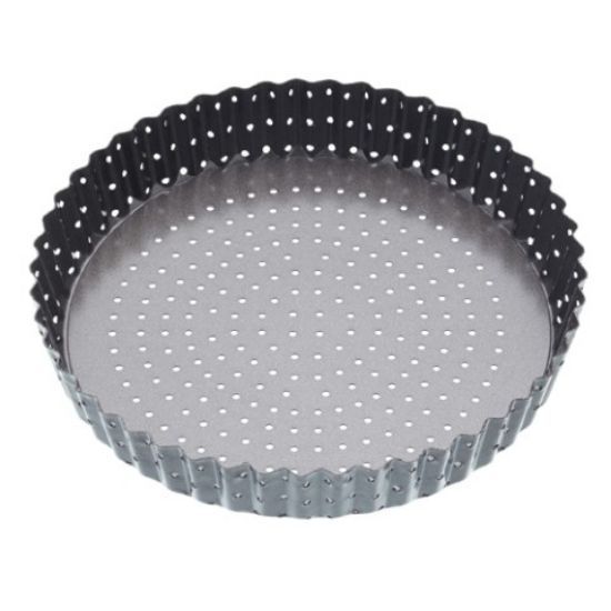 Non-Stick Perforated Fluted Round Quiche Tin 10"