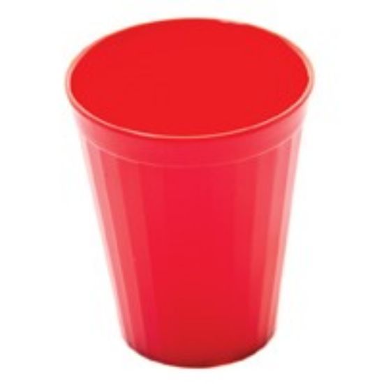 Polycarb 7oz Fluted Tumbler Red (12)