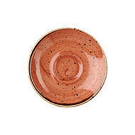 CASE OF 12 STONECAST SAUCER 4.5" 11.8cm ORANGE