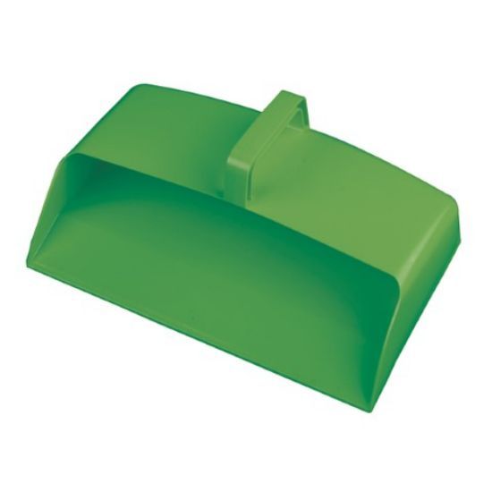 Wide Enclosed Plastic Dustpan 12" Green