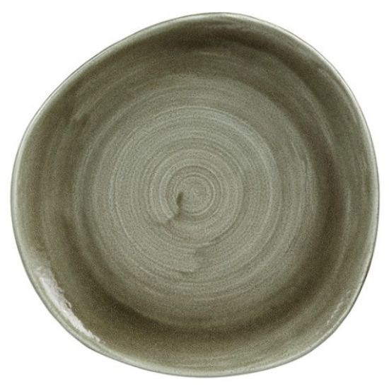 STONECAST ROUND PLATE 11.25" PATINA BURNISHED GREEN (12)
