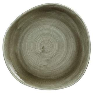 STONECAST ROUND PLATE 11.25" PATINA BURNISHED GREEN (12)