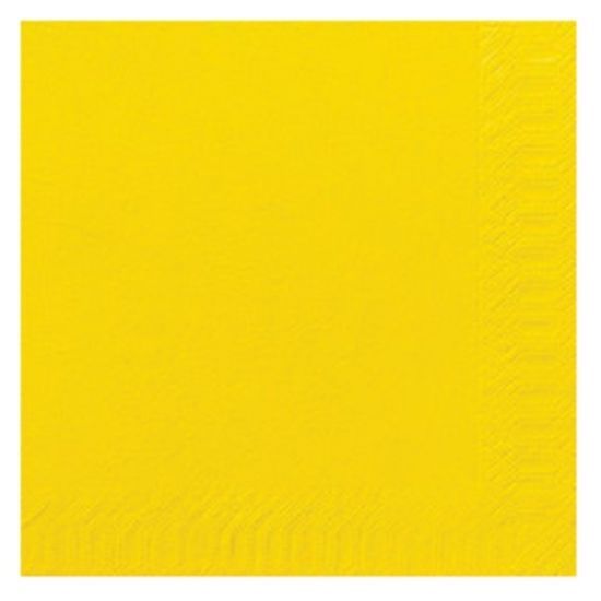 Pack Of 125 Duni Tissue Dinner Napkin 40cm 2ply Yellow *p