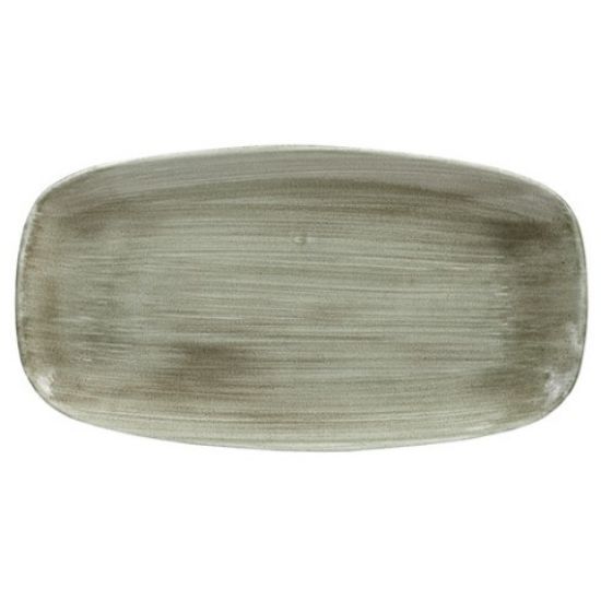 STONECAST OBLONG PLATE 13.75" PATINA BURNISHED GREEN (6)
