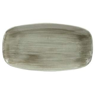 STONECAST OBLONG PLATE 13.75" PATINA BURNISHED GREEN (6)